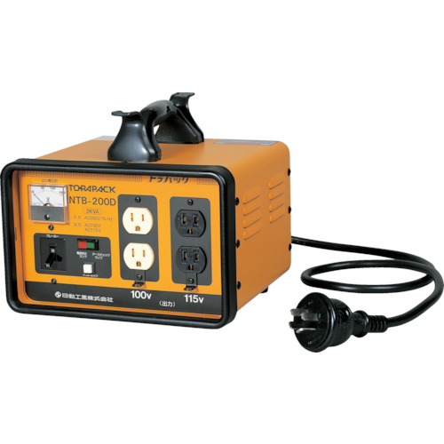 日動　変圧器　降圧専用トラパック　２ＫＶＡ（NTB200D）※代引き決済不可