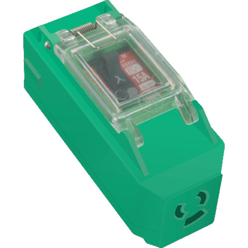 日動　プラコンインポッキンブレーカ　抜止コンセント付　過負荷漏電遮断器付（PIPBEKN）※代引き決済不可