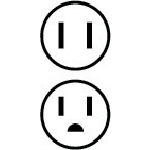 日動　交換プラグ　ポッキンゴムプラグ　袋入り　（１００Ｖ）（PP01）※代引き決済不可