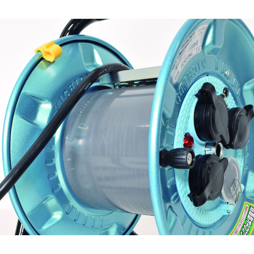 日動　電工ドラム　屋外型　オープンリール　過負荷漏電保護兼用ブレーカ付　３０ｍ（PWOEK33）【日動工業（株）】※代引き決済不可