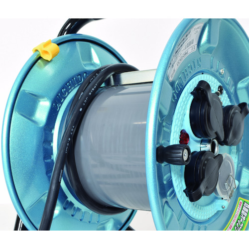 日動　電工ドラム　屋外型　オープンリール　過負荷漏電保護兼用ブレーカ付　３０ｍ（PWOEK33）【日動工業（株）】※代引き決済不可