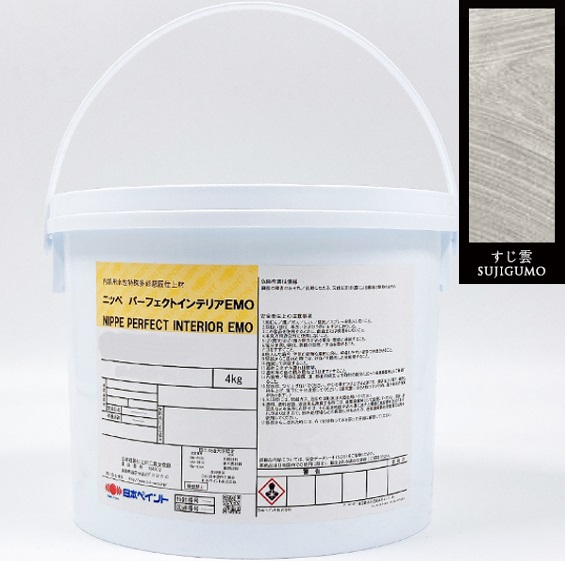 パーフェクトインテリアEMO　silk（シルク）絹のつやめき　4kg　すじ雲（SUJIGUMO）【日本ペイント】