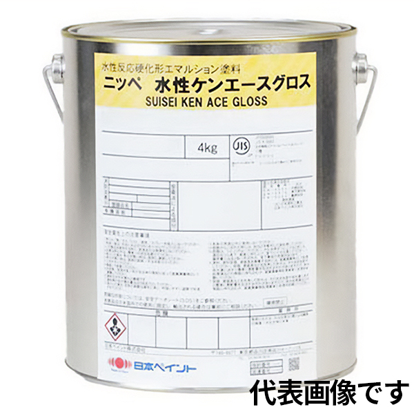 【調色品】水性ケンエースグロス　4kg　ND-108淡彩　艶有【日本ペイント】