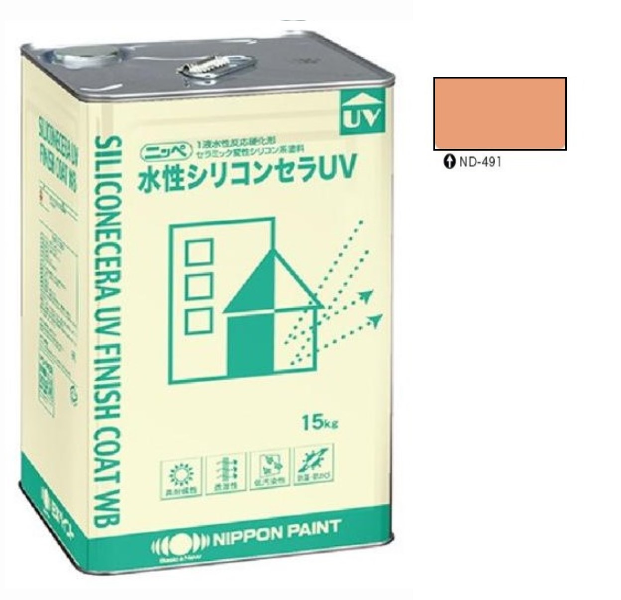 水性シリコンセラUV ND-491 15kg 【日本ペイント】