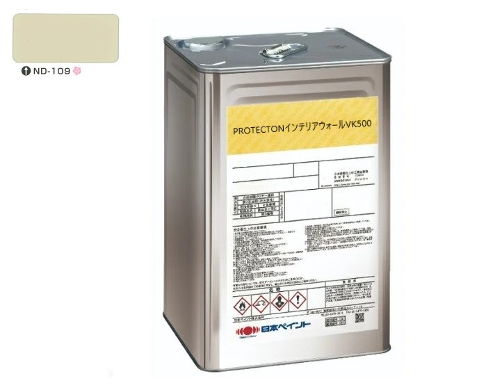ＰＲＯＴＥＣＴＯＮインテリアウォール　VK500　ＮＤ－１０９　15kg【日本ペイント】室内塗料　ウイルス対策　上塗　淡彩