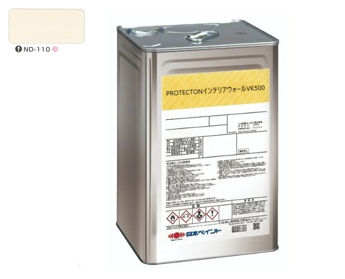 ＰＲＯＴＥＣＴＯＮインテリアウォール　VK500　ＮＤ－１１０　15kg【日本ペイント】室内塗料　ウイルス対策　上塗　淡彩