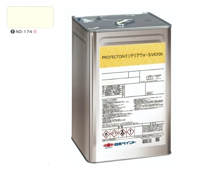 ＰＲＯＴＥＣＴＯＮインテリアウォール　VK500　ＮＤ－１７４　15kg【日本ペイント】室内塗料　ウイルス対策　上塗　淡彩