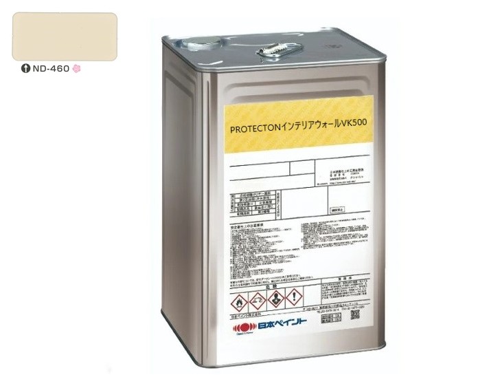 ＰＲＯＴＥＣＴＯＮインテリアウォール　VK500　ＮＤ－４６０　15kg【日本ペイント】室内塗料　ウイルス対策　上塗　淡彩