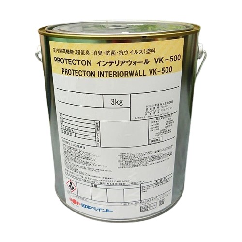 ＰＲＯＴＥＣＴＯＮインテリアウォール　VK500　ＮＤ－２２５　3kg【日本ペイント】室内塗料　ウイルス対策　上塗　淡彩