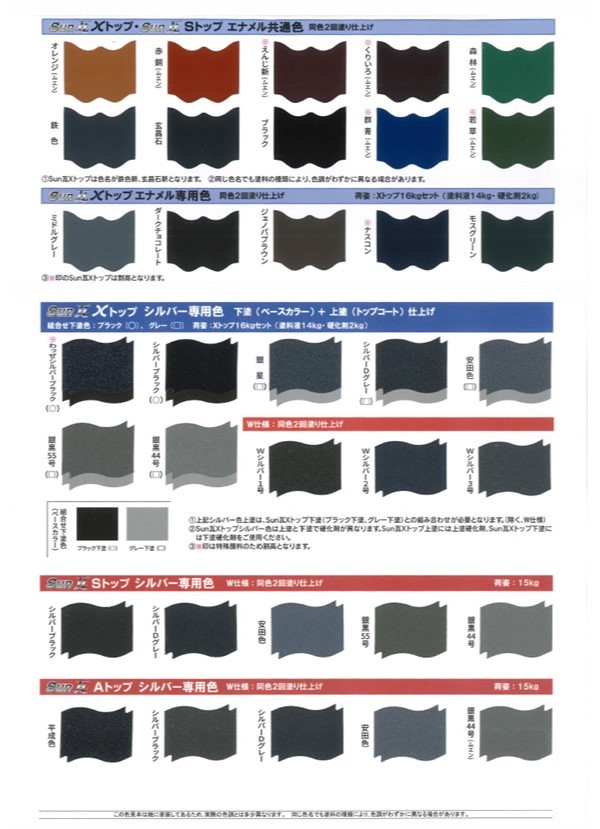 SUN瓦 Xトップ 上塗 ジェノバブラウン 主剤+硬化剤16kgセット 【エーエスペイント】