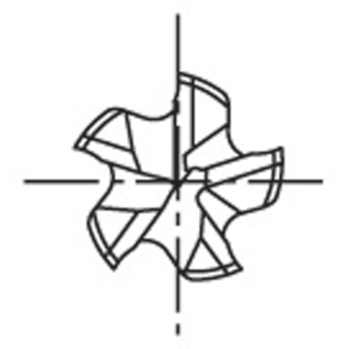 ＯＳＧ　ハイスエンドミル　ＴＩＮラフィングショート　ファインピッチ　７（EX-TIN-RESF-7）200-8874 【オーエスジー（株）】