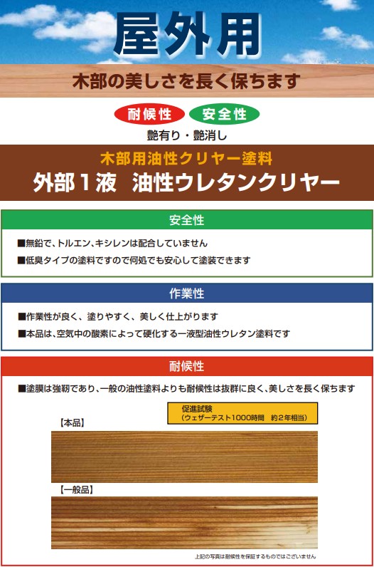 外部1液油性ウレタンクリヤー 3.4Kg【大谷塗料】