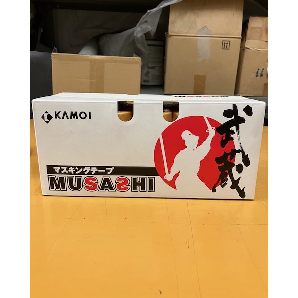 【アウトレット／在庫限り】武蔵　車輛塗装用マスキングテープ　38mm　1箱(30巻入り)【カモ井加工紙】キャンセル・返品不可 商品画像要確認 売切り終了品