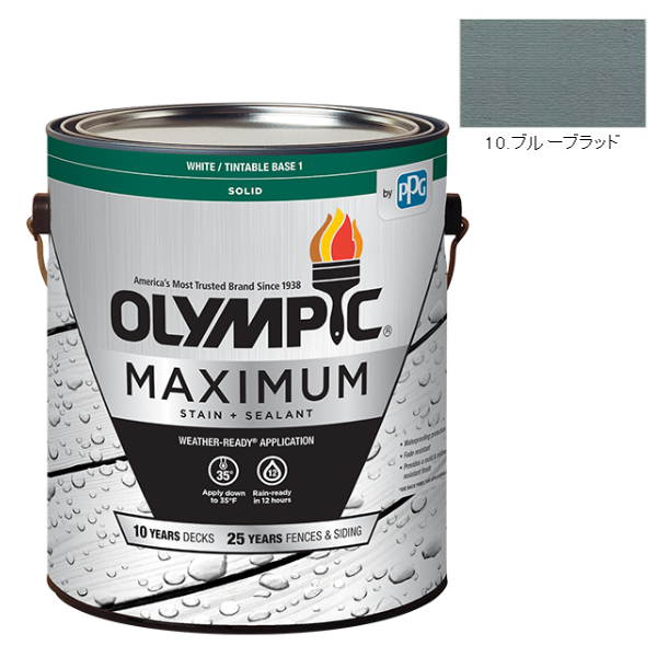 オリンピックマキシマム　ソリッド　3.78L（塗り潰し・半造膜タイプ）No.10 ブルーブラッド【全142色】