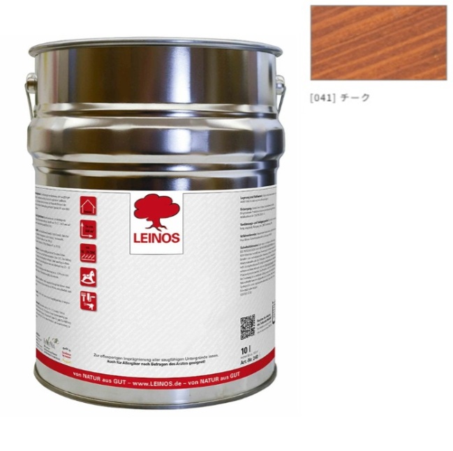 ウォーターオイルペイント 10L　 LN266-041 チーク【レイノス/LEINOS】