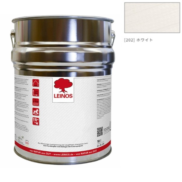 ウォーターオイルペイント 10L　LN266-202 ホワイト【レイノス/LEINOS】