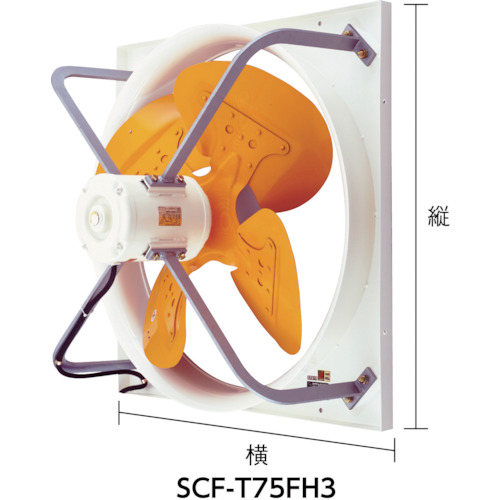 Ｓｕｉｄｅｎ　有圧換気扇（圧力扇）ハネ径４０ｃｍ　１速式３相２００Ｖ（SCF-40DD3）460-2510【（株）スイデン】※納期都度問合せ