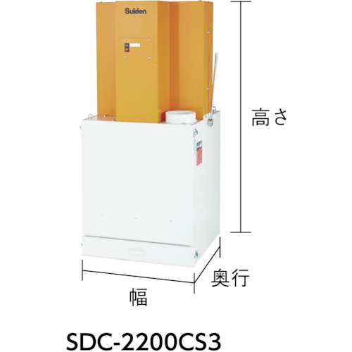 Ｓｕｉｄｅｎ　集じん機　手動ちりおとし　３．７ｋＷ　５馬力　５０Ｈｚ（SDC-3700CS3-5）760-9850【（株）スイデン】※納期都度問合せ・代引き決済不可