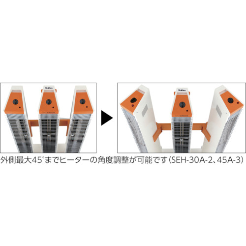 Ｓｕｉｄｅｎ　遠赤外線ヒーター　ヒートスポット　ツインタイプ　単相２００Ｖ（SEH-30A-2）827-5557【（株）スイデン】※代引き決済不可