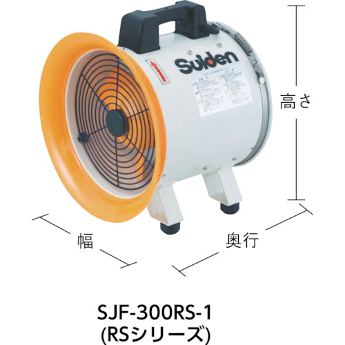 Ｓｕｉｄｅｎ　送風機（軸流ファンブロワ）ハネ３００ｍｍ　単相２００Ｖ（SJF300RS2）353-7625【（株）スイデン】※代引き決済不可