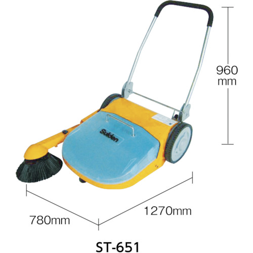 Ｓｕｉｄｅｎ　歩行手押し式スイーパー　ウォーキングＹｕｓｏ（ST-651）342-5622【（株）スイデン】※代引き決済不可