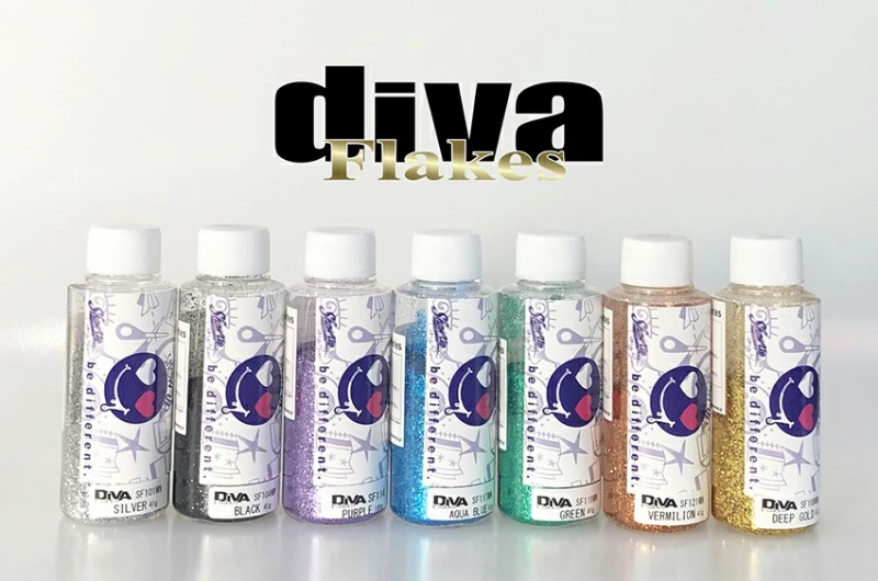 DIVA FLAKES ホワイトグリーン　ミニボトル(SF129MN)　41g　粒子径0.4mm【SHOW UP】