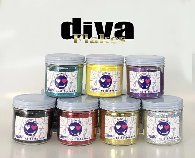 DIVA FLAKES ホワイト　ミニ(SFM103)　180g　粒子径0.2mm【SHOW UP】