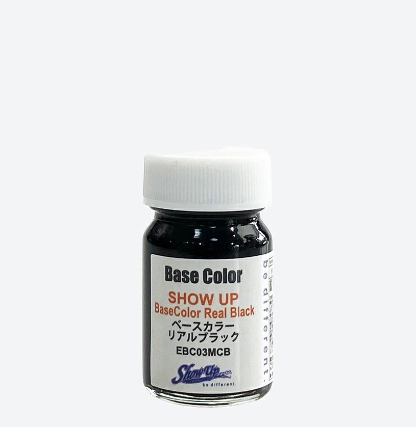 SHOW UPベースカラー　リアルブラック　マイクロボトル(EBC03MCB）15ml 【SHOW UP】塗装　自動車　バイク　ホビー　DIY