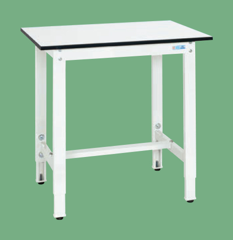 軽量高さ調整作業台（パールホワイト）（ＴＫＫ８－０９６ＬＷ）Ｈ８００～１０００【サカエ】※代引決済不可、個人宅配送不可