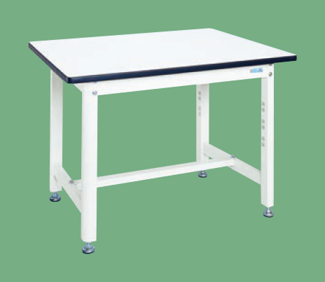 中量作業台（扇形支柱・パールホワイト）（ＫＦ－３８Ｗ）Ｗ９００×Ｄ６００×Ｈ７００【サカエ】※代引決済不可、個人宅配送不可