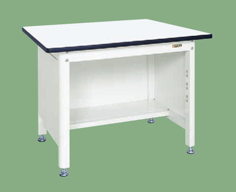 中量作業台（扇形支柱・三方パネル仕様）（ＫＦ－５９ＰＷ）Ｗ１５００×Ｄ７５０×Ｈ７００【サカエ】※代引決済不可、個人宅配送不可