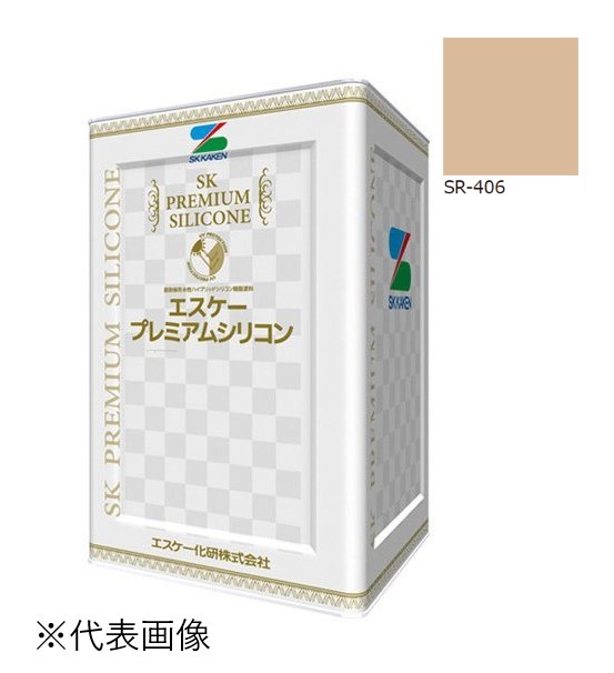 エスケー弾性プレミアムシリコン　艶有　SR-406　15kg【エスケー化研】＊代引決済不可、キャンセル不可