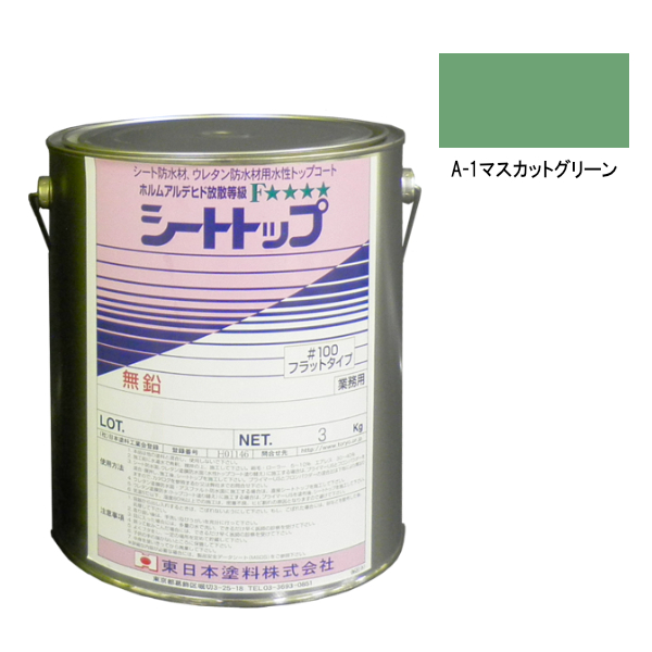 シートトップ#100　3kg　A-1マスカットグリーン　【東日本塗料】