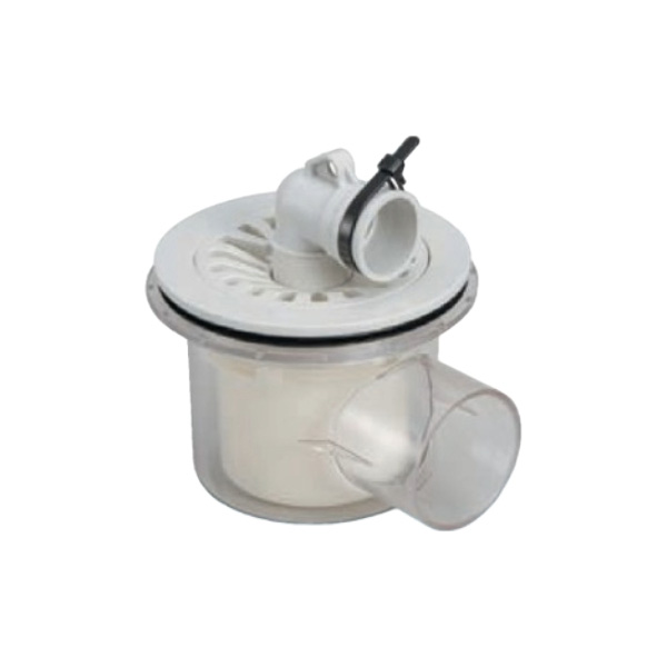 SPG洗濯機防水パン排水トラップ　樹脂製差し込み式タイプ　横排水　CT-Y　透明【SPG】