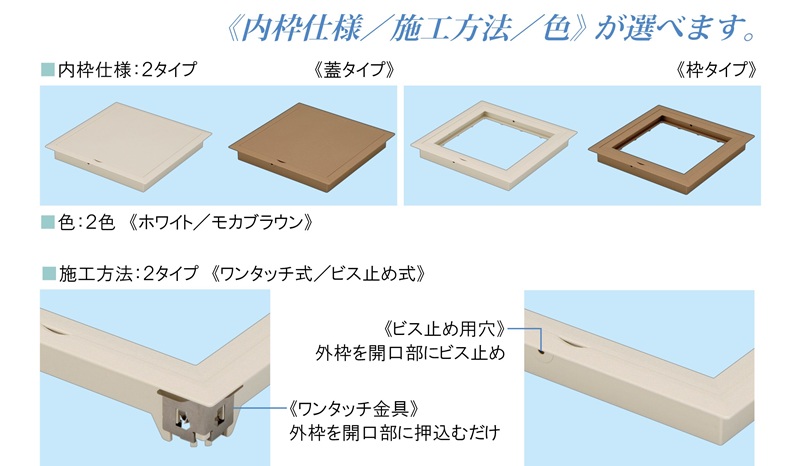 小型床下点検口　プチ点　PFO-150B　モカブラウン　150角　1台【SPG】