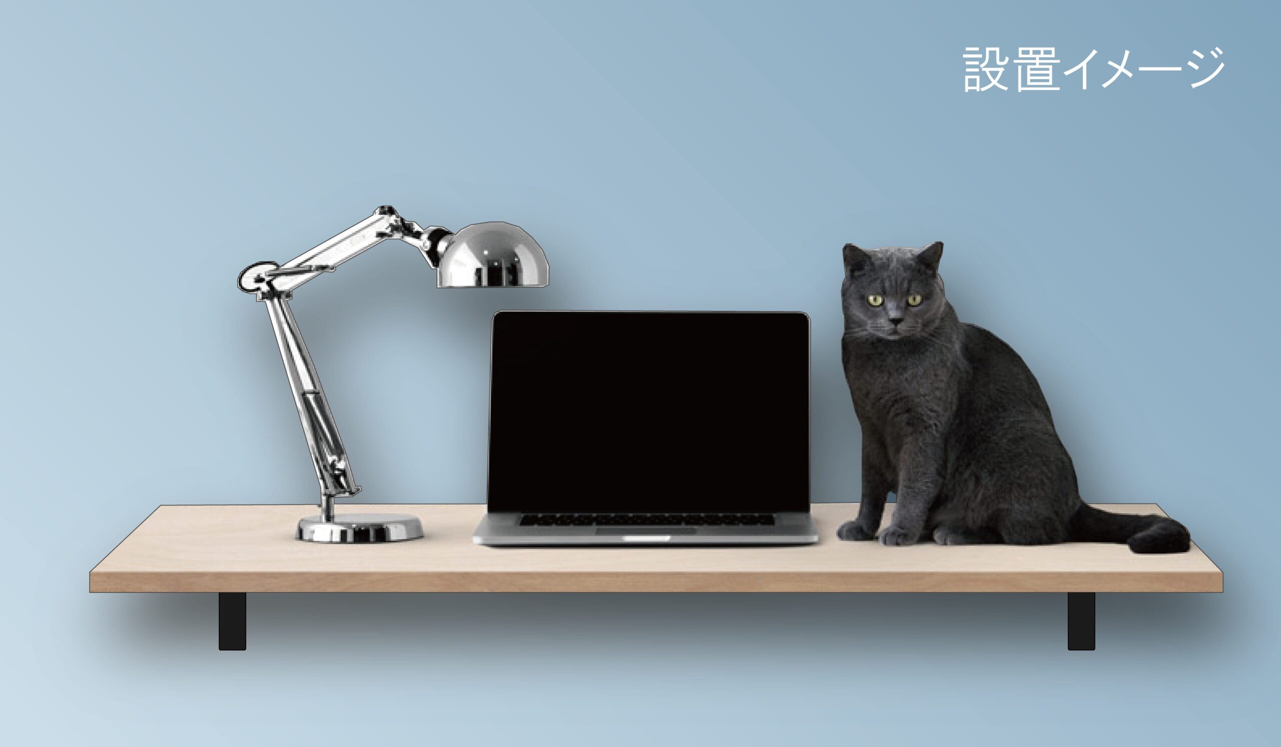 折りたたみ棚受 オレルノ　FDB-200B　ブラック　2個入【SPG】