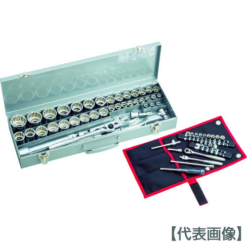 ＴＯＮＥ　ソケットレンチセット（フルセット）（146）116-3086【ＴＯＮＥ（株）】