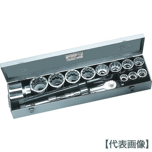 ＴＯＮＥ　ソケットレンチセット　差込角２５．４　１７点セット（250M）116-2497【ＴＯＮＥ（株）】