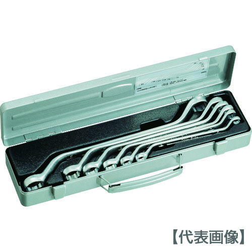 ＴＯＮＥ　ロング両口めがねレンチセット（４５°）　６点セット（2600M）120-0461【ＴＯＮＥ（株）】