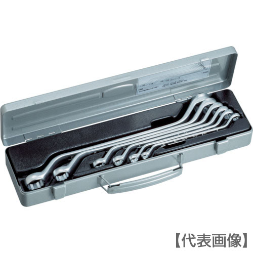 ＴＯＮＥ　ロング両口めがねレンチセット（４５°）　６点セット　２．２ｋｇ（2700M）120-0470【ＴＯＮＥ（株）】