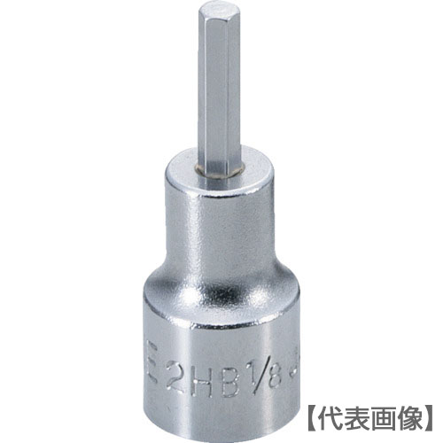 ＴＯＮＥ　ヘキサゴンソケット　吋目　３／１６ｉｎｃｈ　長さ２２ｍｍ（2HB-06）810-9682【ＴＯＮＥ（株）】