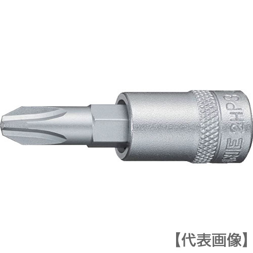 ＴＯＮＥ　ドライバービットソケット　（＋）Ｎｏ．３　差込角６．３５ｍｍ（2H-P3）369-4569【ＴＯＮＥ（株）】