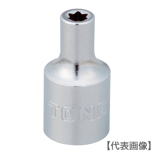 ＴＯＮＥ　Ｅ型トルクスソケット　呼びＮＯ．Ｅ６　差込角６．３５ｍｍ（2TX-E06）124-9975【ＴＯＮＥ（株）】