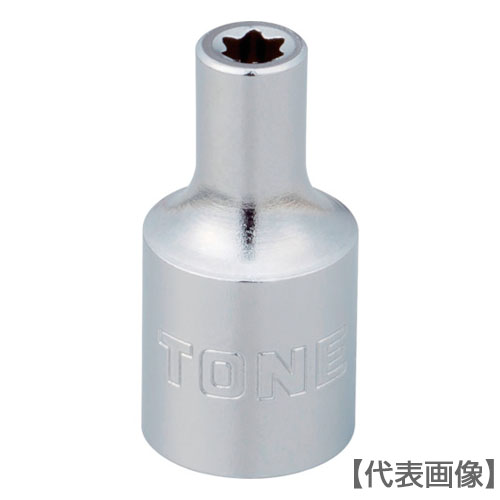 ＴＯＮＥ　Ｅ型トルクスソケット　呼びＮＯ．Ｅ７　差込角６．３５ｍｍ（2TX-E07）124-9981【ＴＯＮＥ（株）】