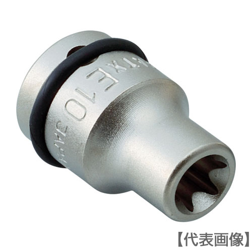 ＴＯＮＥ　インパクト用ヘックスローブソケット　トルクスソケット　Ｅ６　先端寸法５．６９ｍｍ（3ATX-E06）369-4780【ＴＯＮＥ（株）】