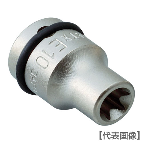 ＴＯＮＥ　インパクト用ヘックスローブソケット　トルクスソケット　Ｅ８　先端寸法７．４７ｍｍ（3ATX-E08）369-4801【ＴＯＮＥ（株）】