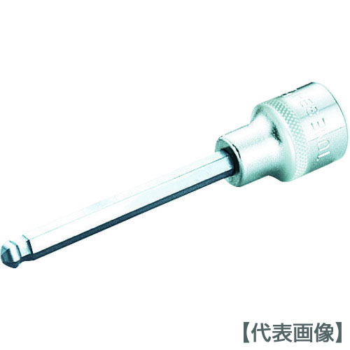 ＴＯＮＥ　ボールポイントヘキサゴンソケット　対辺寸法４ｍｍ　差込角９．５ｍｍ　長さ４８ｍｍ（3BH-04）119-7371【ＴＯＮＥ（株）】
