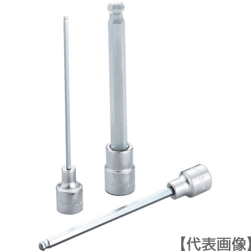 ＴＯＮＥ　ロングボールポイントヘキサゴンソケット　対辺寸法６ｍｍ　差込角９．５ｍｍ　長さ９８ｍｍ（3BH-06L）119-7479【ＴＯＮＥ（株）】