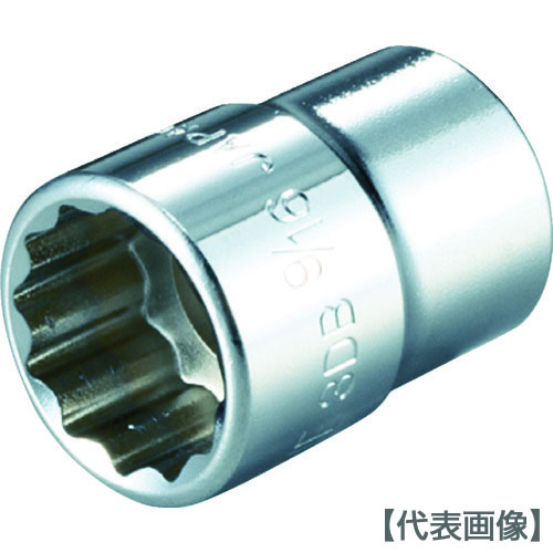 ＴＯＮＥ　ソケット（インチ）　（１２角）　吋目　７／１６ｉｎｃｈ　全長２６ｍｍ（3DB-14）369-4861【ＴＯＮＥ（株）】