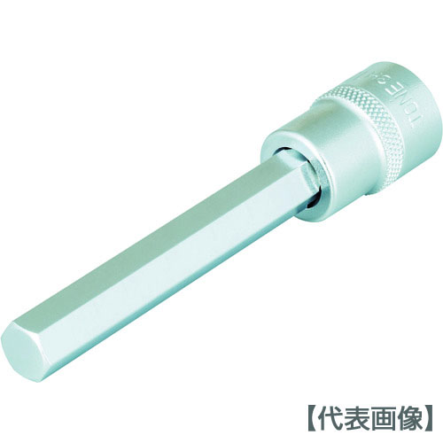ＴＯＮＥ　ロングヘキサゴンソケット　対辺寸法１２ｍｍ　ビット長さ７０ｍｍ（3H-12L）356-6129【ＴＯＮＥ（株）】